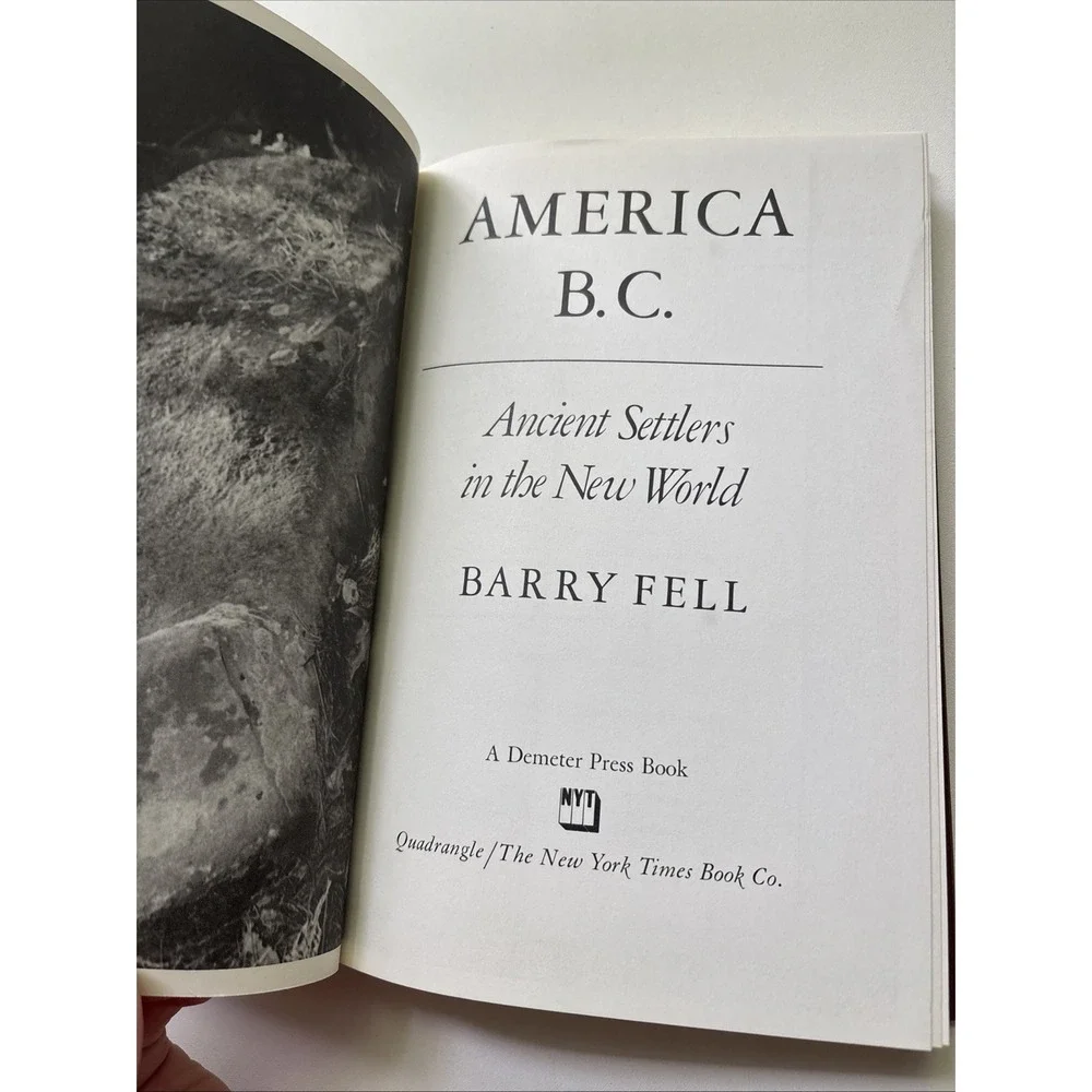 America B.C. Ancient Settlers in the New World by Barry Fell 1977  HCDJ Vintage